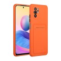 For Xiaomi Redmi Note 10 5G Card Slot Design Shockproof TPU Protective Case(Orange)