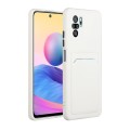 For Xiaomi Redmi Note 10 Pro Card Slot Design Shockproof TPU Protective Case(White)