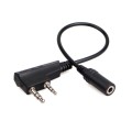 RETEVIS TCK01 Kenwood 2 Pin to 3.5mm Female Mobile Phone Audio Earphone Transfer?Cable for RT21/RT22