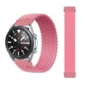 For Samsung Galaxy Watch 46mm Adjustable Nylon Braided Elasticity Watch Band, Size:155mm(Pink)