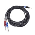 TC195BULS01-50 3.5mm Male to Dual 6.35mm Mono Male Audio Cable, Length:5m