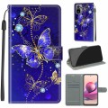 For Xiaomi Redmi Note 10 4G/Note 10S Voltage Coloured Drawing Magnetic Clasp Horizontal Flip PU Leat