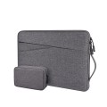 ND01DS Polyester Notebook Laptop Liner Bag with Small Bag, Size:13.3 inch(Deep Space Gray)