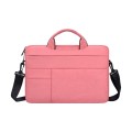 ND05SDJ Oxford Cloth + Nylon Laptop Portable Shoulder Bag, Size:14.1-15.4 inch(Pink)