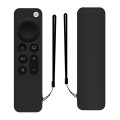 Silicone Protective Case Cover For Apple TV 4K 4th Siri Remote Controller(Black)