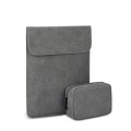 PU02 Ultra-thin Notebook Liner Bag with Small Bag, Size:13.3 inch(Dark Grey)