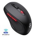 HXSJ T67 Bluetooth 3.0+5.0 Simple Style Mute Wireless Mouse(Black)
