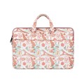 ST01DZ Lightweight Canvas Printed Laptop Bag, Size:13.3 inch(Flower Pink)