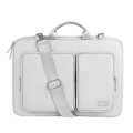ST11 Polyester Thickened Laptop Bag with Detachable Shoulder Strap, Size:14.1-15.4 inch(Silver Gray)