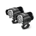 2 PCS M25 DC10V-80V 30W Motorcycle / Car IP65 Waterproof Aluminum Alloy External LED Glare Small Ste