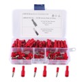 A6195 100 PCS Red AWG22~16 Car Cable Connection Cold Press Terminal Male & Female Connector