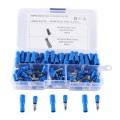 A6196 100 PCS Blue AWG16~14 Car Cable Connection Cold Press Terminal Male & Female Connector