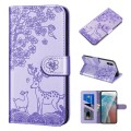 For Xiaomi Redmi 9A Sika Deer Embossing Pattern Horizontal Flip PU Leather Case with Holder & Card S