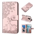 For Xiaomi Redmi Note 8 Pro Sika Deer Embossing Pattern Horizontal Flip PU Leather Case with Holder
