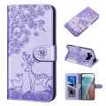 For Xiaomi Poco X3 Sika Deer Embossing Pattern Horizontal Flip PU Leather Case with Holder & Card Sl