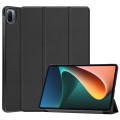 For Xiaomi Pad 5 Custer Texture Horizontal Flip Leather Case with Three-folding Holder & Sleep / Wak