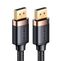 USAMS US-SJ531 U74 DP to DP 4K Glossy Aluminum Alloy HD Audio and Video Cable, Cable Length: 2m(Blac