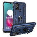 For Motorola Moto G30 / G10 Shockproof TPU + PC Protective Case with 360 Degree Rotating Holder(Blue
