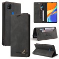 For Xiaomi Redmi 9C Skin Feel Anti-theft Brush Horizontal Flip Leather Case with Holder & Card Slots