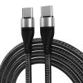 ADC-004 USB-C / Type-C to USB-C / Type-C PD Fast Charging Weave Data Cable, Length:2m(Silver)