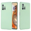 For Xiaomi 11T 5G Solid Color Liquid Silicone Dropproof Full Coverage Protective Case(Green)