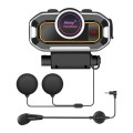 V9 Pro Motorcycle Helmet Bluetooth Walkie-talkie Support FM(Black)