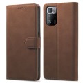 For Xiaomi Redmi Note 10 Frosted Anti-theft Brush Horizontal Flip Leather Case with Holder & Card Sl