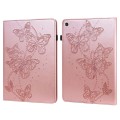 For Huawei MatePad T10S Embossed Butterfly Pattern Horizontal Flip Leather Tablet Case(Pink)