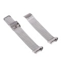 For Fitbit Charge 4 Double Insurance Buckle Milanese Watch Band(Silver)