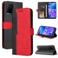 For Xiaomi 11T / 11T Pro Stitching-Color Horizontal Flip Leather Phone Case with Holder & Card Slots