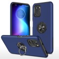 For Xiaomi Redmi Note 10 4G PC + TPU Shockproof Magnetic Phone Case with Invisible Ring Holder(Blue)