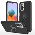 For Xiaomi Redmi Note 10 Pro PC + TPU Shockproof Magnetic Phone Case with Invisible Ring Holder(Blac