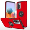 For Xiaomi Redmi Note 10 Pro PC + TPU Shockproof Magnetic Phone Case with Invisible Ring Holder(Red)
