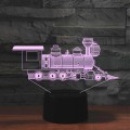Black Base Creative 3D LED Decorative Night Light,16 Color Remote Control, Pattern:locomotive 2