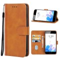 Leather Phone Case For Meizu M5c(Brown)