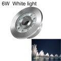 6W Landscape Ring LED Stainless Steel Underwater Fountain Light(White Light)