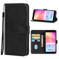 Leather Phone Case For Alcatel TCL A3X A600DL(Black)