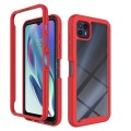 For Motorola Moto G50 5G Starry Sky Solid Color Series Shockproof PC + TPU Phone Case(Red)
