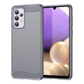 For Samsung Galaxy A33 5G Brushed Texture Carbon Fiber TPU Phone Case(Grey)