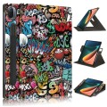 For Xiaomi Mi Pad 5 Pro 11 inch Painted 360 Degrees Rotation Tablet Leather Case with Holder(Graffit