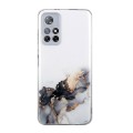 For Xiaomi Redmi Note 11 Hollow Marble Pattern TPU Precise Hole Phone Protective Case(Black)
