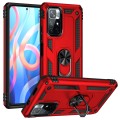 For Xiaomi Redmi Note 11 5G Shockproof TPU + PC Phone Case with 360 Degree Rotating Holder(Red)
