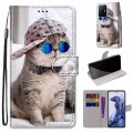 For Xiaomi Mi 11T / 11T Pro Coloured Drawing Cross Texture Horizontal Flip PU Phone Leather Case wit