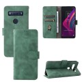 For TCL 10 SE Solid Color Skin Feel Magnetic Buckle Leather Phone Case(Green)