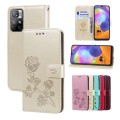 For Xiaomi Redmi Note 11 Pro+ 5G Rose Embossed Leather Phone Case(Gold)