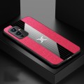 For OnePlus 9 XINLI Stitching Cloth Texture Shockproof TPU Phone Case(Red)