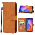 For Tecno  Spark 8 Leather Phone Case(Brown)