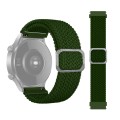 For Samsung Galaxy Watch4 40mm/44mm Nylon Braided Elasticity Watch Band(Green)