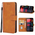 Leather Phone Case For Vodafone Smart E11(Brown)