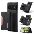 For Google Pixel 6 Pro DG.MING M2 Series 3-Fold Multi Card Bag Back Cover Leather Phone Case(Black)